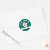 Cupcake Kawaii Gemaakt met Love Label Sticker (Envelop)