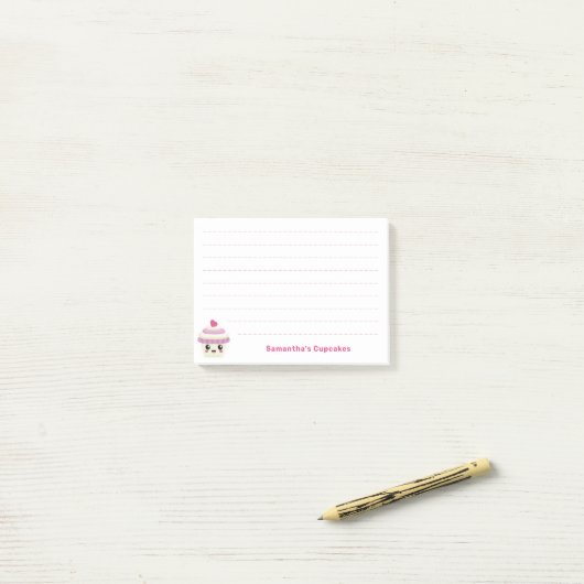 Cupcake Kawaii Post-it® Notes (Op bureau)