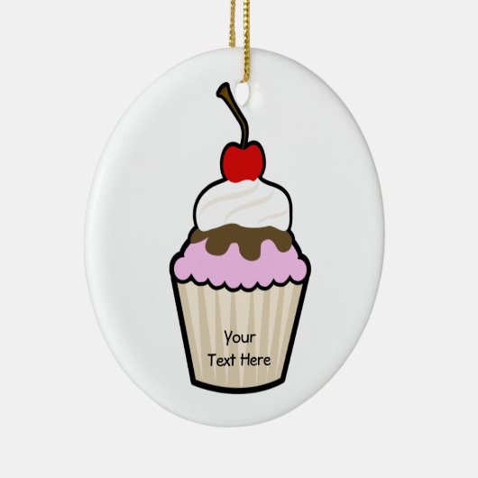 Cupcake Keramisch Ornament (Rechts)