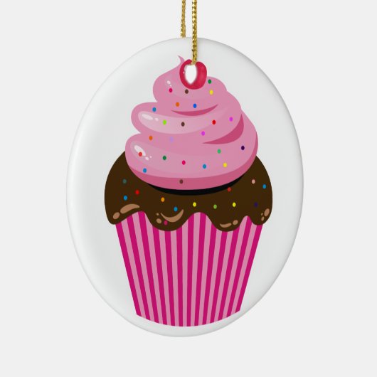 Cupcake Keramisch Ornament (Rechts)