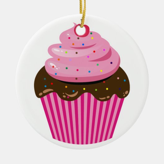 Cupcake Keramisch Ornament (Voorkant)