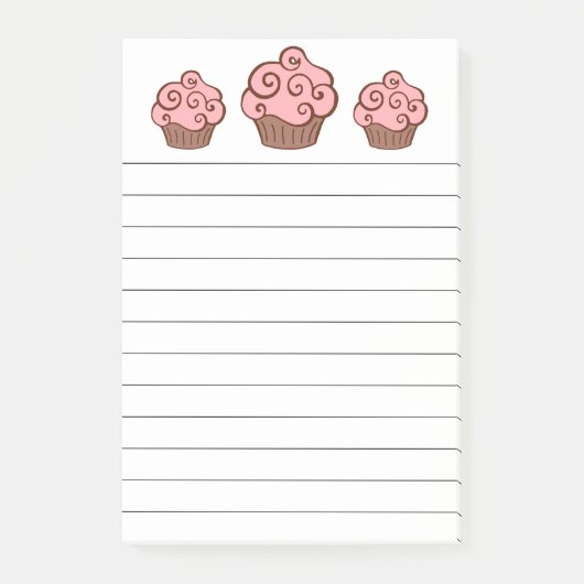 Cupcake Keuken boodschappenlijst Post Het Notities Post-it® Notes (Voorkant)
