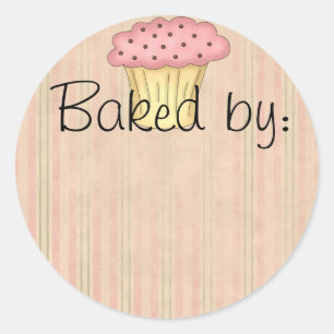 Cupcake keukenlabel ronde sticker