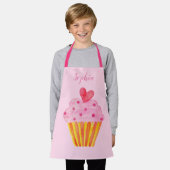 Cupcake Kinder BENAMING BROKEN Apron waterverf ret Schort (Gedragen)