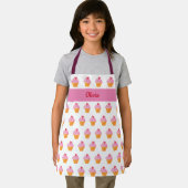 Cupcake Kinder BENAMING BROKEN Apron waterverf ret Schort (Insitu)