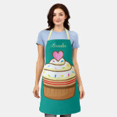 Cupcake Kinder NAAM bakpron retro Schort (Gedragen)