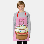 Cupcake Kinder NAAM bakpron retro Schort (Gedragen)