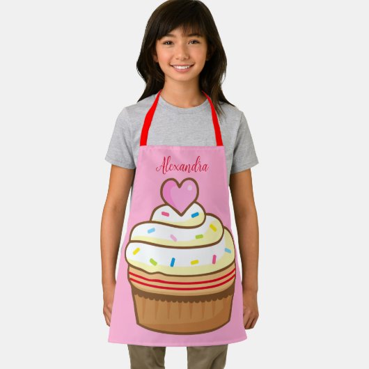 Cupcake Kinder NAAM bakpron retro Schort (Insitu)