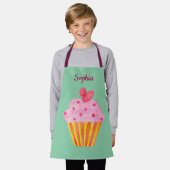 Cupcake Kinder NAAM bakpron waterverf Schort (Gedragen)