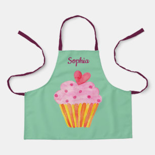 Cupcake Kinder NAAM bakpron waterverf Schort