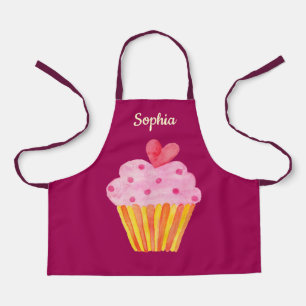 Cupcake Kinder NAAM bakpron waterverf Schort
