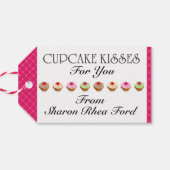 Cupcake Kisses Persoonlijke Versie Gift Label Cadeaulabel (Achterkant Horizontaal)