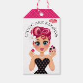 Cupcake Kisses Persoonlijke Versie Gift Label Cadeaulabel (Voorkant)