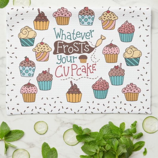 Cupcake Kitchen Towel Theedoek (Gevouwen)