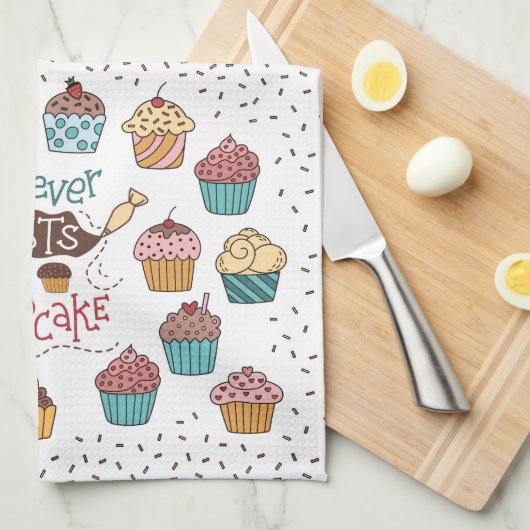 Cupcake Kitchen Towel Theedoek (Quarter Fold)