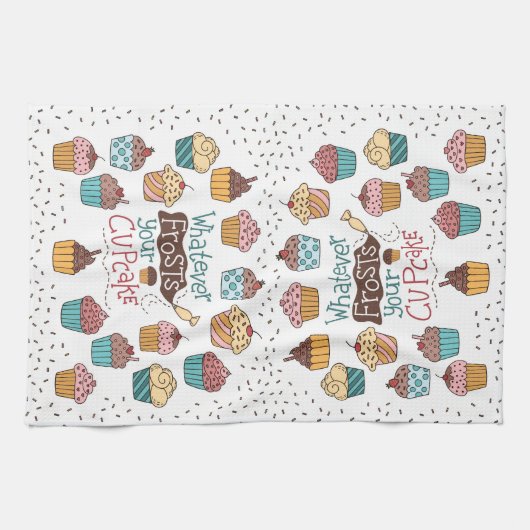 Cupcake Kitchen Towel Theedoek (Horizontaal)