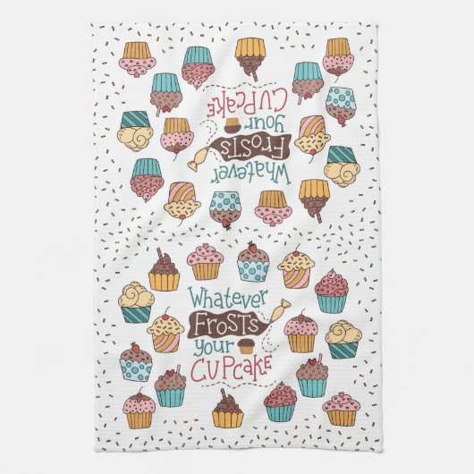 Cupcake Kitchen Towel Theedoek (Verticaal)