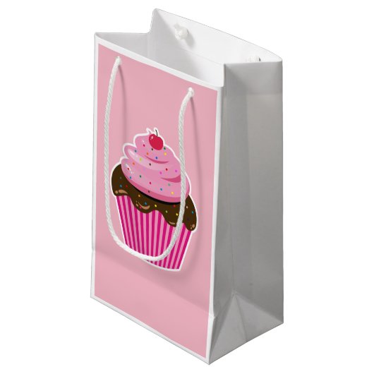 Cupcake Klein Cadeauzakje (Voorkant Gekanteld)