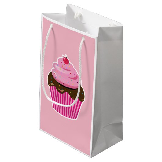 Cupcake Klein Cadeauzakje (Achterkant Gekanteld)
