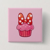 Cupcake Knop Vierkante Button 5,1 Cm (Voorkant)