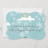 Cupcake koekje kerstwolk uit de keuken van feestdagenkaart (Achterkant)