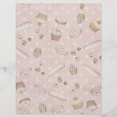 Cupcake, koekjes en smaakbake-reclamebrochure flyer (Achterkant)