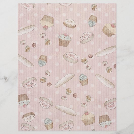 Cupcake, koekjes en smaakbake-reclamebrochure flyer (Achterkant)