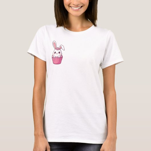 Cupcake Konijn Hartendief T-shirt (Voorkant)