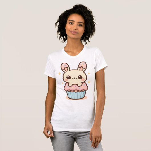 cupcake-konijn t-shirt (Voorkant volledig)