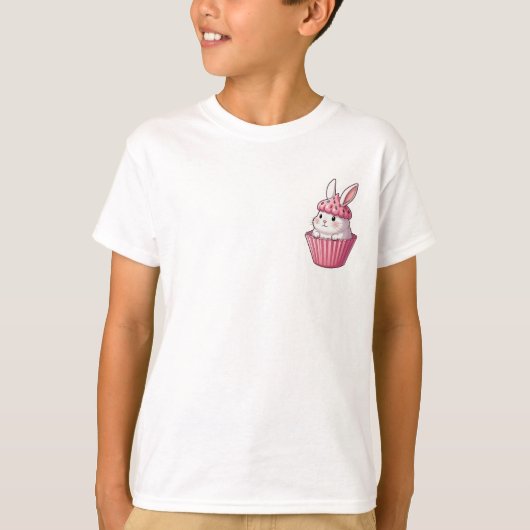 Cupcake Konijn Zoete Behandeling Kinderen T-shirt (Voorkant)