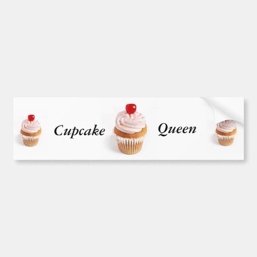 Cupcake Koningin Bumper Sticker.. Bumpersticker (Voorkant)