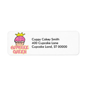 Cupcake Koningin Etiket