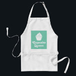 Cupcake koningin | schort voor mint-groen bakken v<br><div class="desc">Cupcake koningin | Steengroenbakkerij voor vrouwen. Grappig geschenk voor cupcake minnaar.  achtergrondkleur. Maak er een voor moeder,  moeder,  vrouw,  tante,  oma,  zus,  dochter enz.</div>