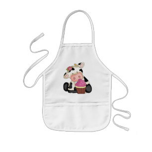 Cupcake Kow apron Kinder Schort