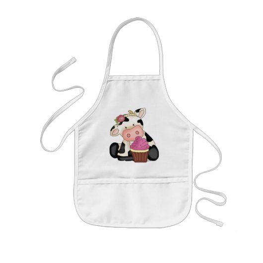 Cupcake Kow apron Kinder Schort (Voorkant)