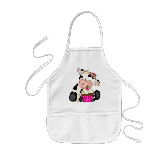Cupcake Kow apron Kinder Schort (Voorkant)