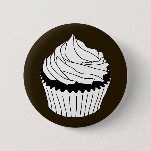 cupcake krabbels ronde button 5,7 cm (Voorkant)