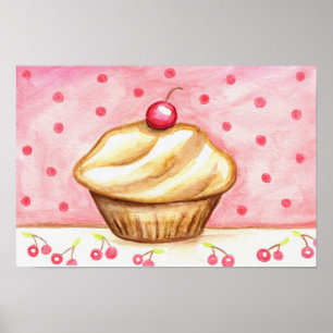 Cupcake Kunst Poster Print