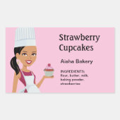 Cupcake Label met Karakterontwerp #1 (Voorkant)