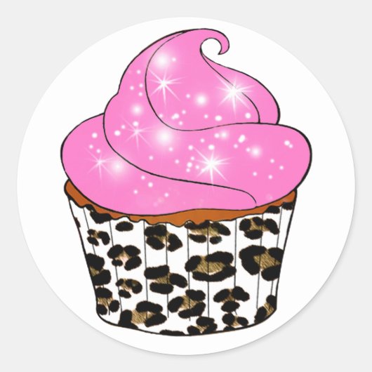 Cupcake-labels en -Stickers Ronde Sticker (Voorkant)