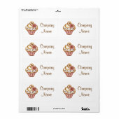 Cupcake-labels Etiket (Full Sheet)