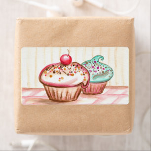Cupcake-labels Etiket