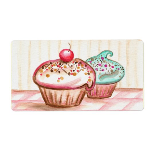 Cupcake-labels Etiket (Voorkant)