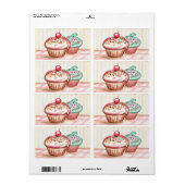 Cupcake-labels Etiket (Full Sheet)