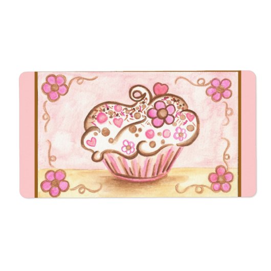 Cupcake-labels Etiket (Voorkant)