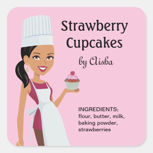 Cupcake Labels met Karakterontwerp #1 (Voorkant)