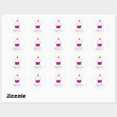Cupcake-labels, uit de keuken van... ronde sticker (Vel)