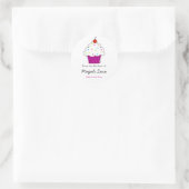 Cupcake-labels, uit de keuken van... ronde sticker (Tas)