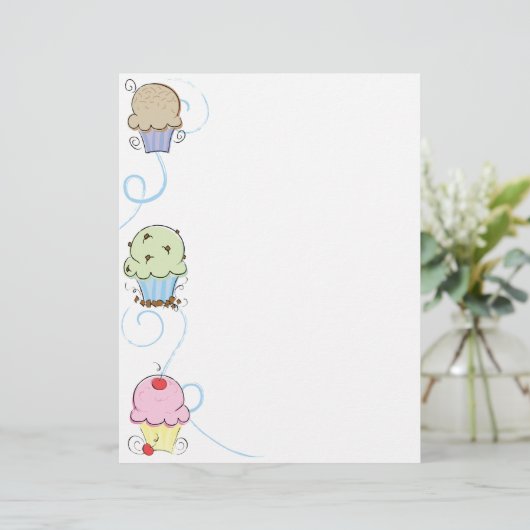Cupcake Letterhead (Staand voorkant)