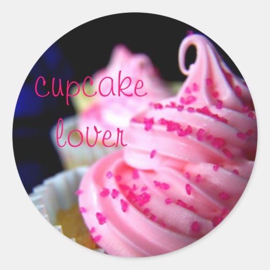 Cupcake liefhebber sticker blad (Voorkant)